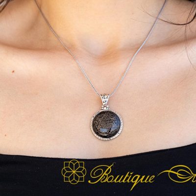 Seal Of Solomon Black Aqeeq Pendant - Image 5