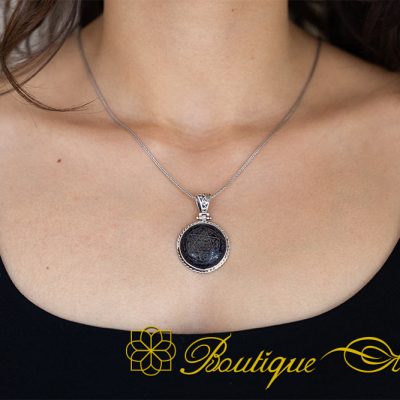 Seal Of Solomon Dark Blue Star Stone Pendant - Image 5