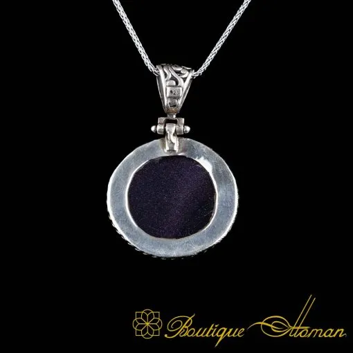 Seal Of Solomon Dark Blue Star Stone Pendant - Image 3