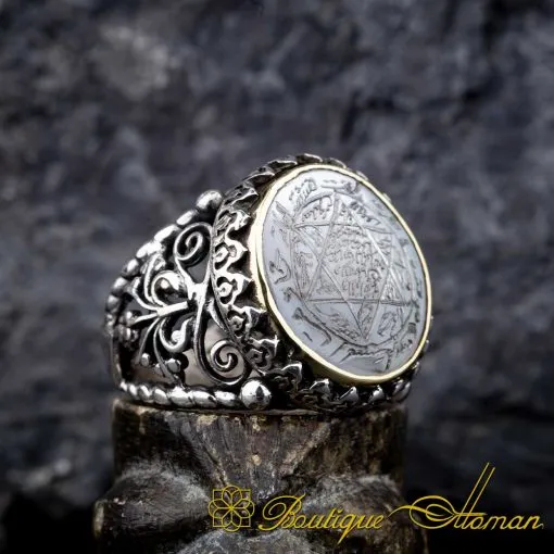 Seal Of Solomon Mother of Pearl Ring