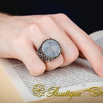 Seal Of Solomon Mother of Pearl Ring - Image 5