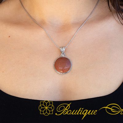 Alternative view of Seal Of Solomon Brown Star Stone Pendant