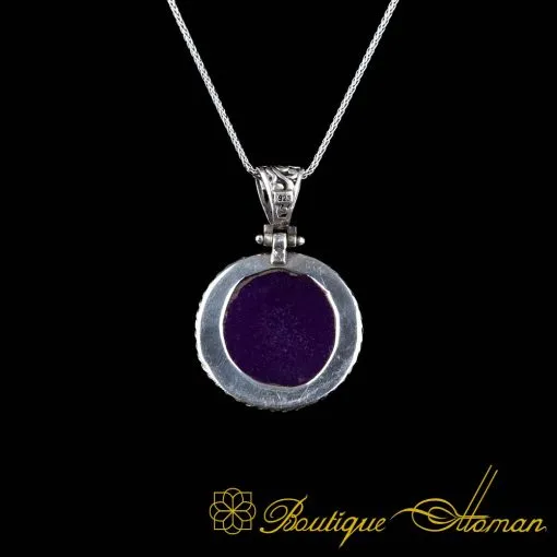 Seal Of Solomon Purple Lapis Lazuli Pendant - Image 3