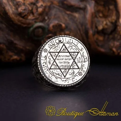 Seal of Solomon Silver Handmade Ring - Image 2