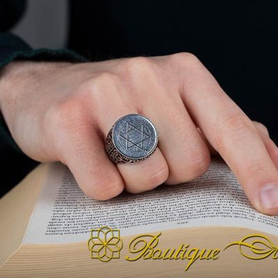 Seal of Solomon Silver Handmade Ring - Image 5