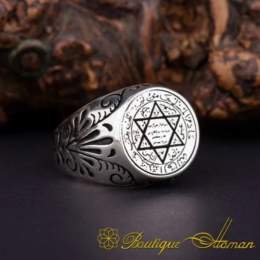 Seal of Solomon Stoneless Silver Ring