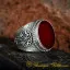 Selim Collection Red Yemeni Aqeeq Handmade Ring