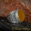 Selim Collection Yellow Aqeeq Handmade Ring