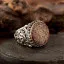 Seal Of Solomon Red Aqeeq Ring
