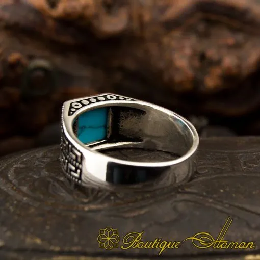 Small Square Turquoise Ring - Image 4