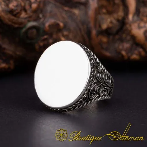 Stoneless Design Plain Silver Men Ring - Image 3