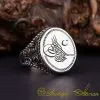Stoneless Design Silver Men Ring With Tughra