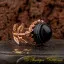 Sulemani Aqeeq Hand Made Women Flower Ring (Rose Gold Plated)