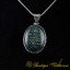 Surah Al-Qalam Green Aqeeq D Shape Pendant