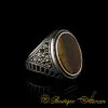 Tiger’s Eye and Marcasite Designer Ring