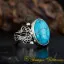 Turquoise Feroza Filigree Sides Women Ring