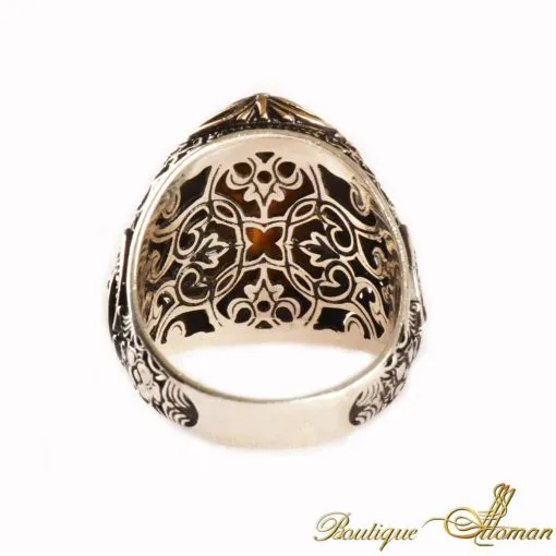 Tiger's Eye Classic Silver Ring - Image 4
