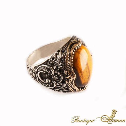 Tiger's Eye Classic Silver Ring - Image 6