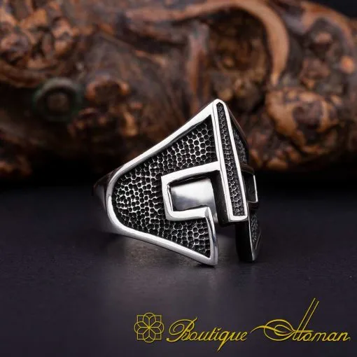 Alternative view of Warrior Helmet Silver Men Ring