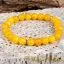 Yellow Aqeeq Elastic Beaded Bracelet