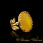 Yellow Aqeeq Hand Made Women Flower Ring (Gold Plated)