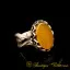 Yellow Aqeeq Hand Made Women Ring