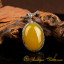 Yellow Aqeeq Pendant In 925 Sterling Silver
