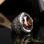 Zultania Oval Hand Engraved Silver Ring
