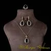 Hurrem Sultan Black Zircon Three Pieces Set
