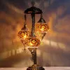 Mosaic Glass 3 Globes Table Lamp No:2