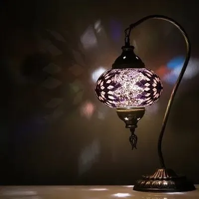 Mosaic Glass Bedside Table Lamp No:4