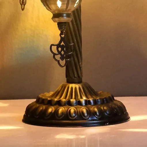 Mosaic Glass 3 Globes Table Lamp No:2 - Image 3