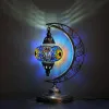 Crescent Moon Mosaic Glass Table Lamp