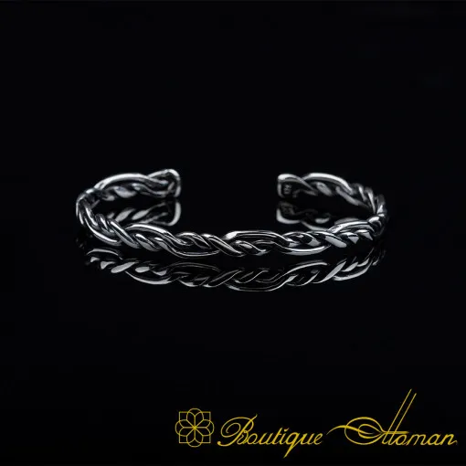 Elegant Cuban Silver Cuff Bracelet No:5