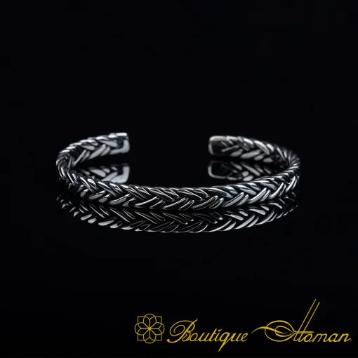 Elegant Cuban Silver Cuff Bracelet No:1