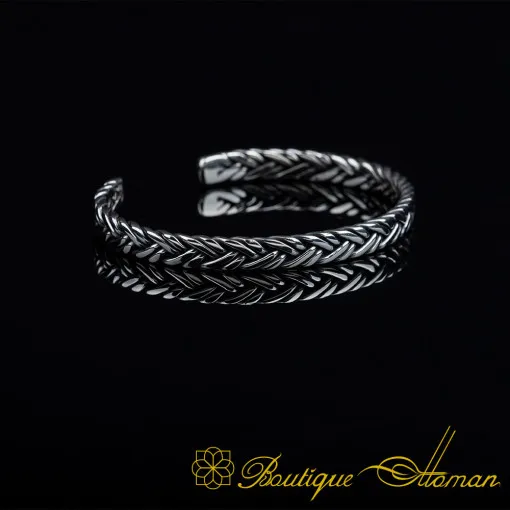 Elegant Cuban Silver Cuff Bracelet No:1