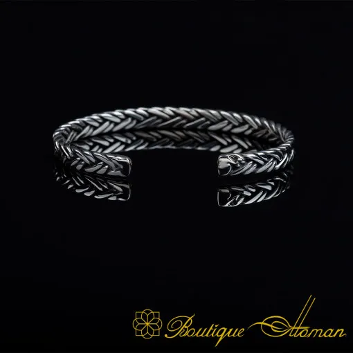 Elegant Cuban Silver Cuff Bracelet No:1