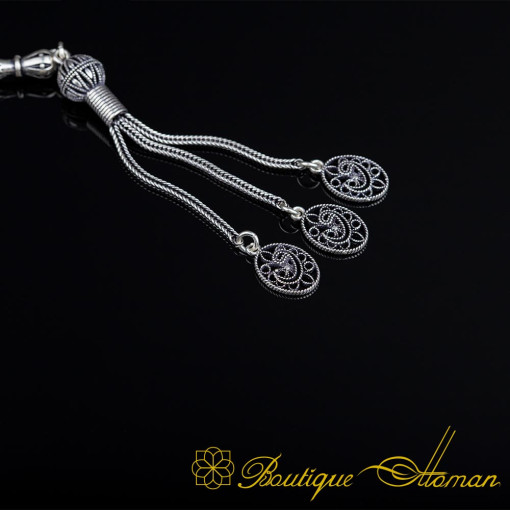 Handmade Micro Ornamented Silver Tasbih No:4