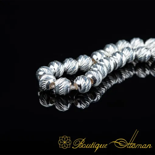 Handmade Faceted Silver Tasbih No:2