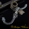 Compass Silver Rotating Chain Bracelet For Men