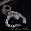 Crescent Star Silver Rotating Chain Bracelet For Men