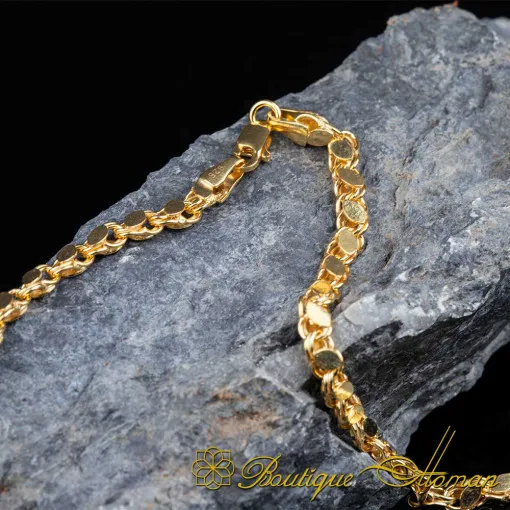4mm Gold Plated Silver Unisex Necklace