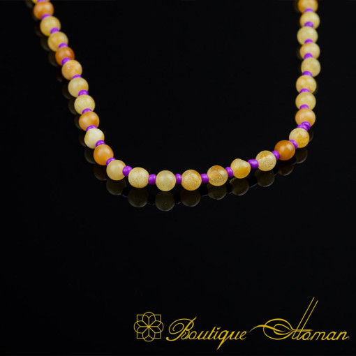 Amber Beaded Necklace For Children No:4
