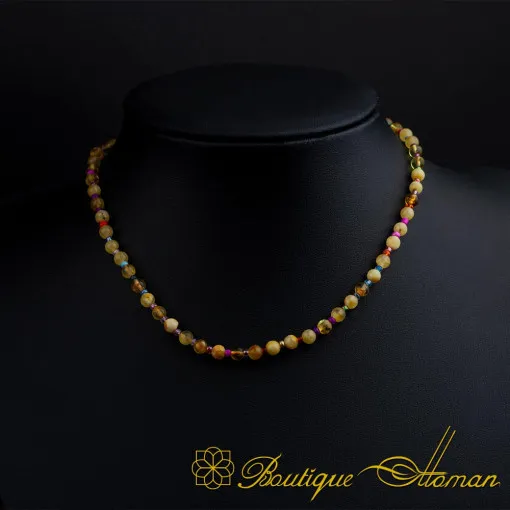 Amber Beaded Necklace For Children No:5