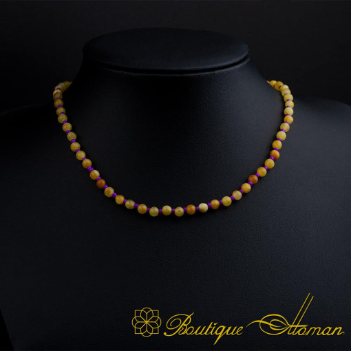 Amber Beaded Necklace For Children No:4