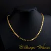 4mm Gold Plated Silver Unisex Necklace