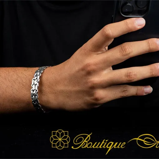 Elegant Cuban Silver Cuff Bracelet No:6
