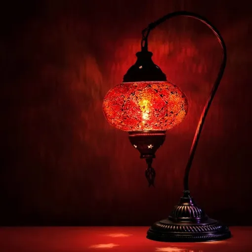 Mosaic Glass Bedside Table Lamp No:2