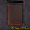 Genuine Leather Brown Passport Wallet