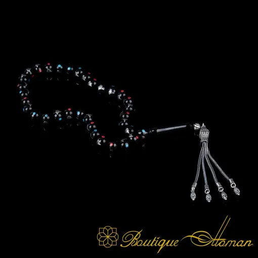Oltu Stone Tasbih With Tughra Symbol